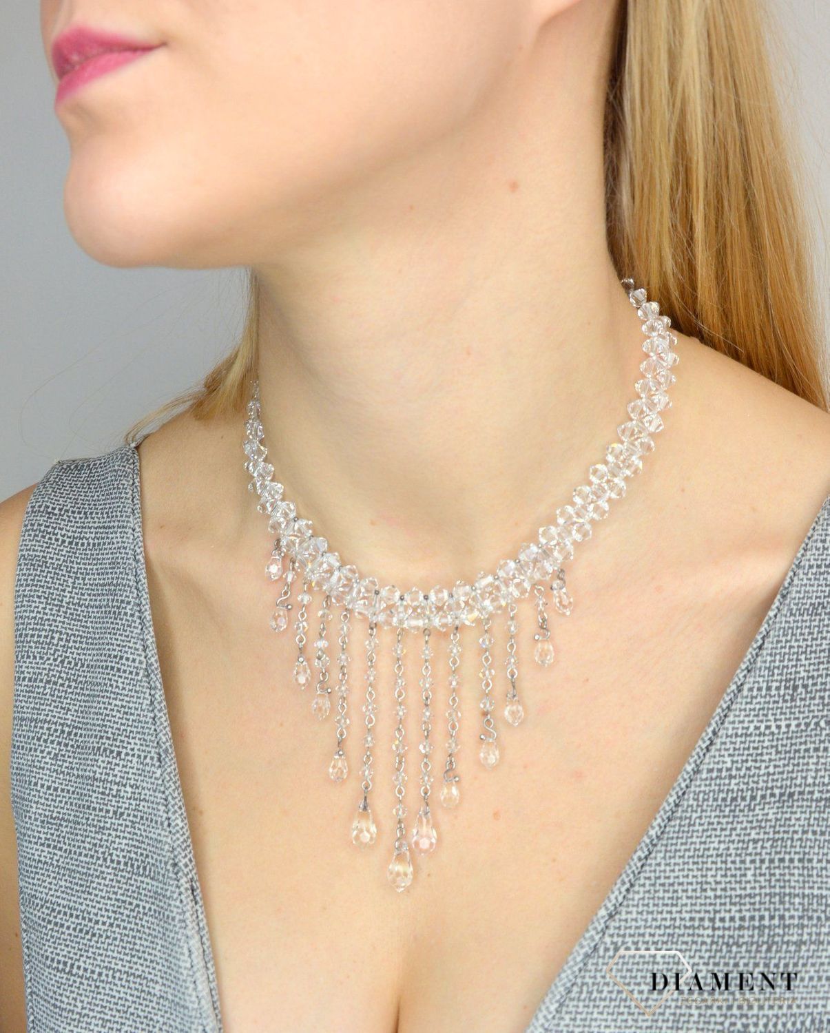 Naszyjnik z Kryształami Swarovskiego  NR 480 wykonana ze srebra próby 925 oraz ekskluzywnych kryształów Swarovski®  (1).JPG